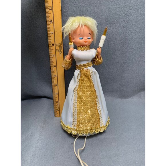 Vintage GE Heavenly Angel Lighted Angel Doll with Candles Christmas Tree Topper - Picture 13 of 16